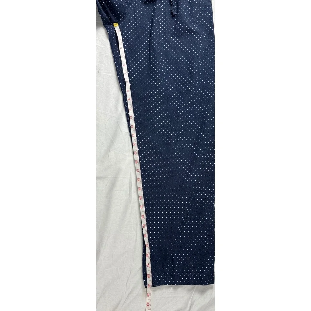 Ralph Lauren Polo Classic Pajama Lounge Pant Navy White Polka Dot SZ S with pony